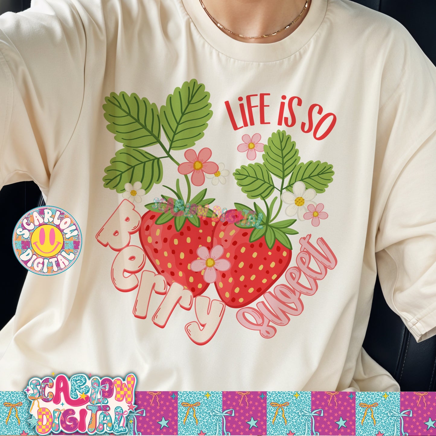 Life is So Berry Sweet PNG Digital Design