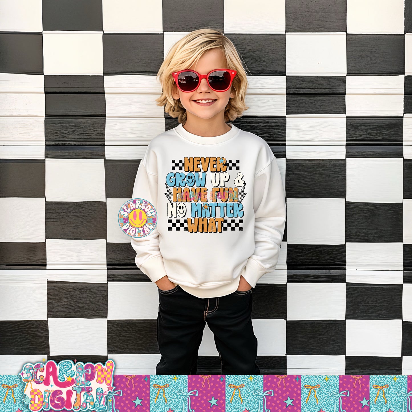 Never Grow Up & Have Fun No Matter What PNG Digital Design