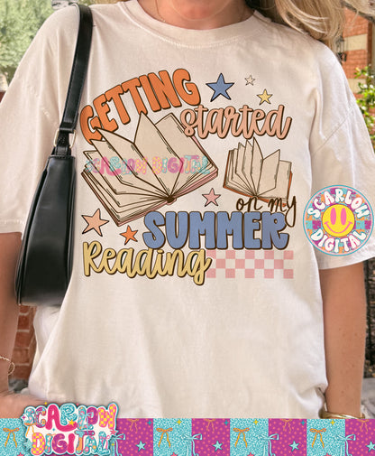 Getting Started On My Summer Reading PNG Digital Design