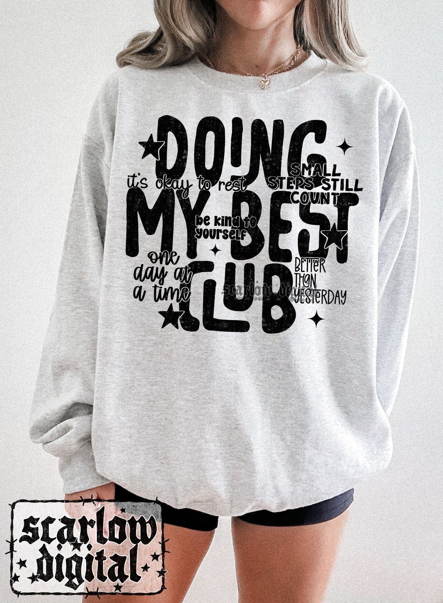 Doing My Best Club PNG Digital Design