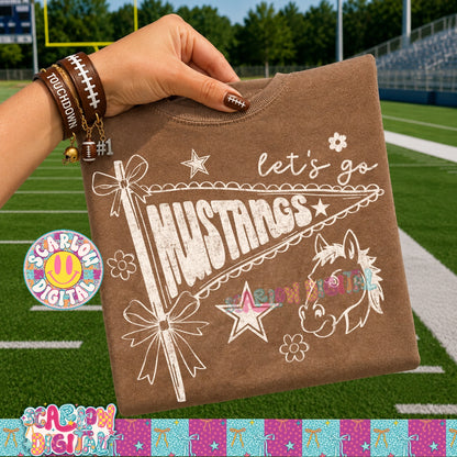 Let's Go Mustangs PNG Digital Design