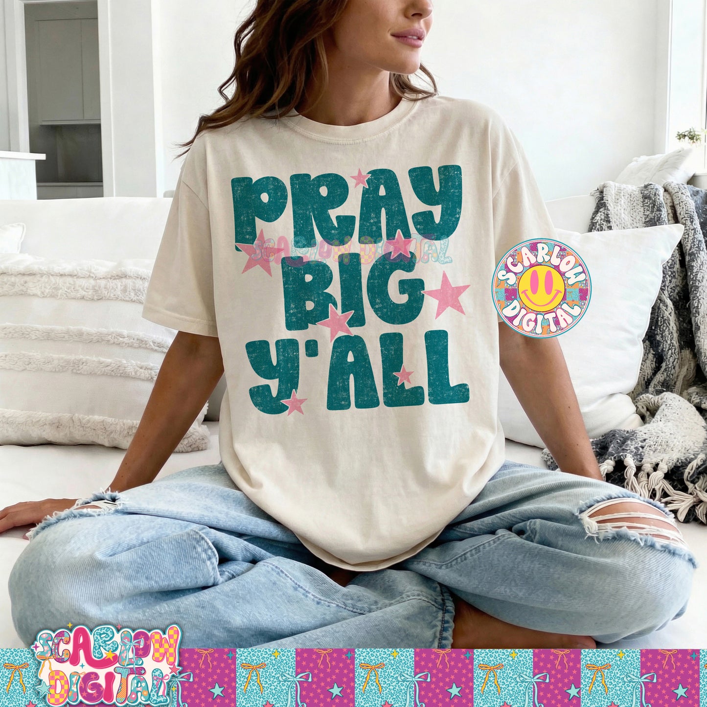 Pray Big Y'all PNG Digital Design