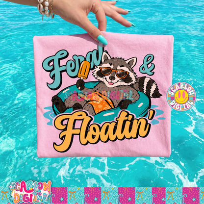 Feral & Floatin' PNG Digital Design