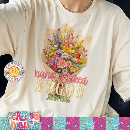 Hand Picked By God PNG Digital Design