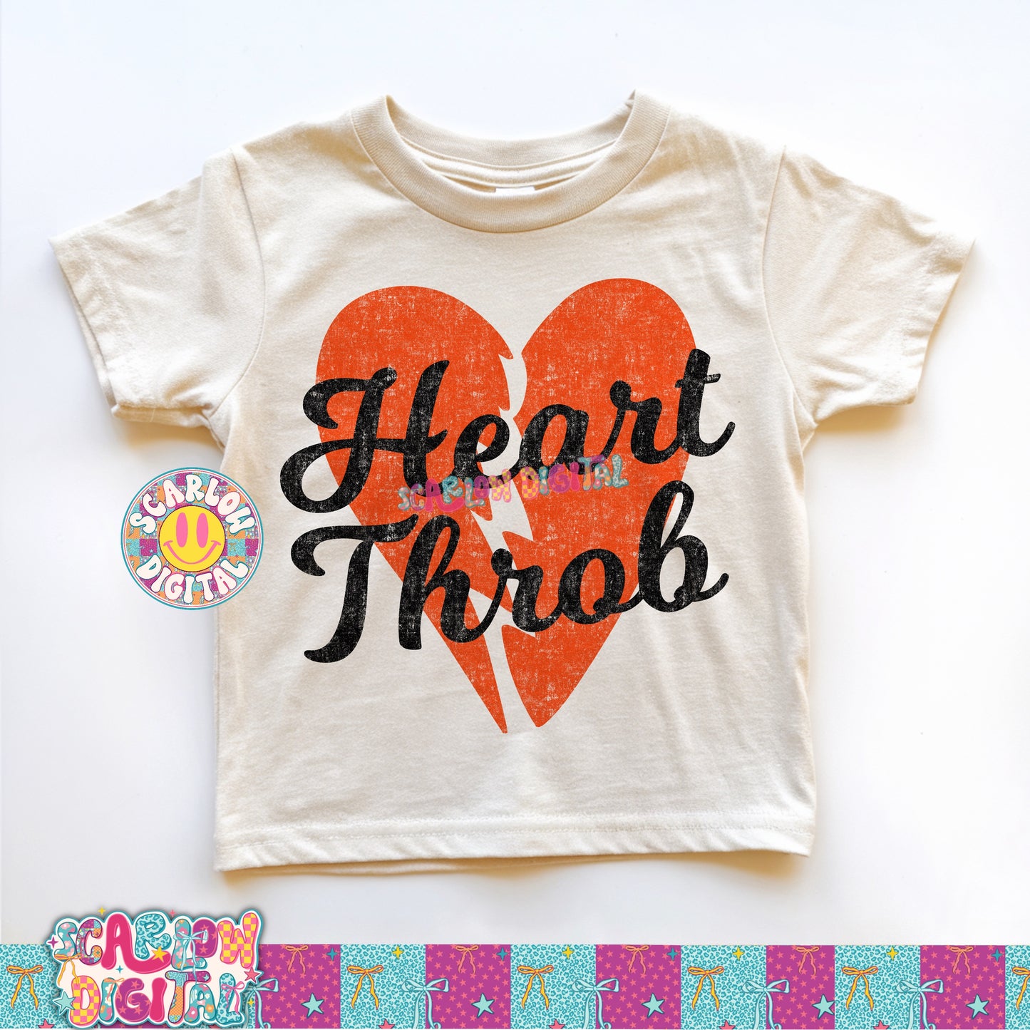 Heart Throb Valentine's Day PNG Digital Design