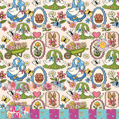 Spring Things Seamless Pattern Digital Design