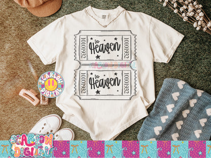 Tickets to Heaven PNG Digital Design