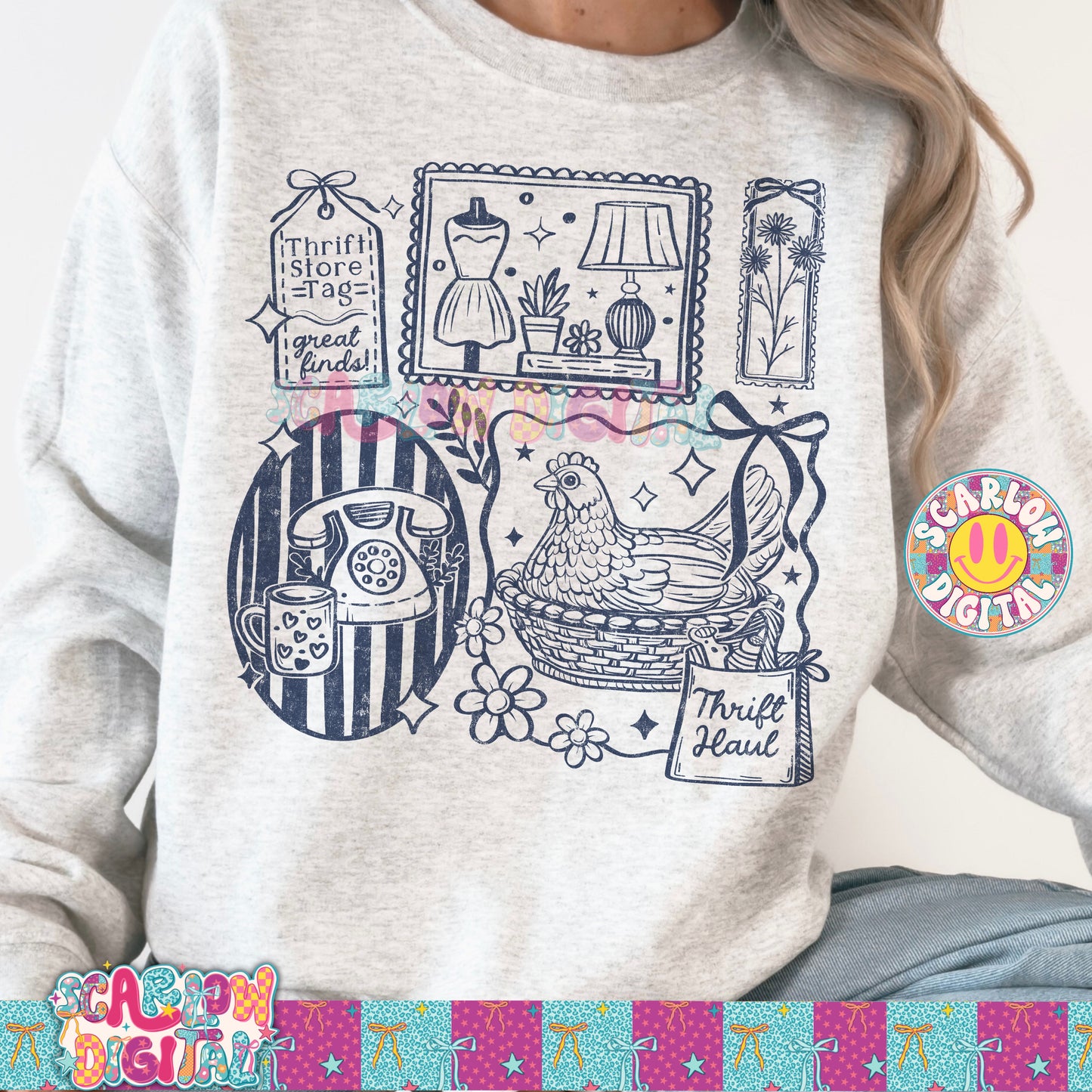 Thrift Store Goods PNG Digital Design