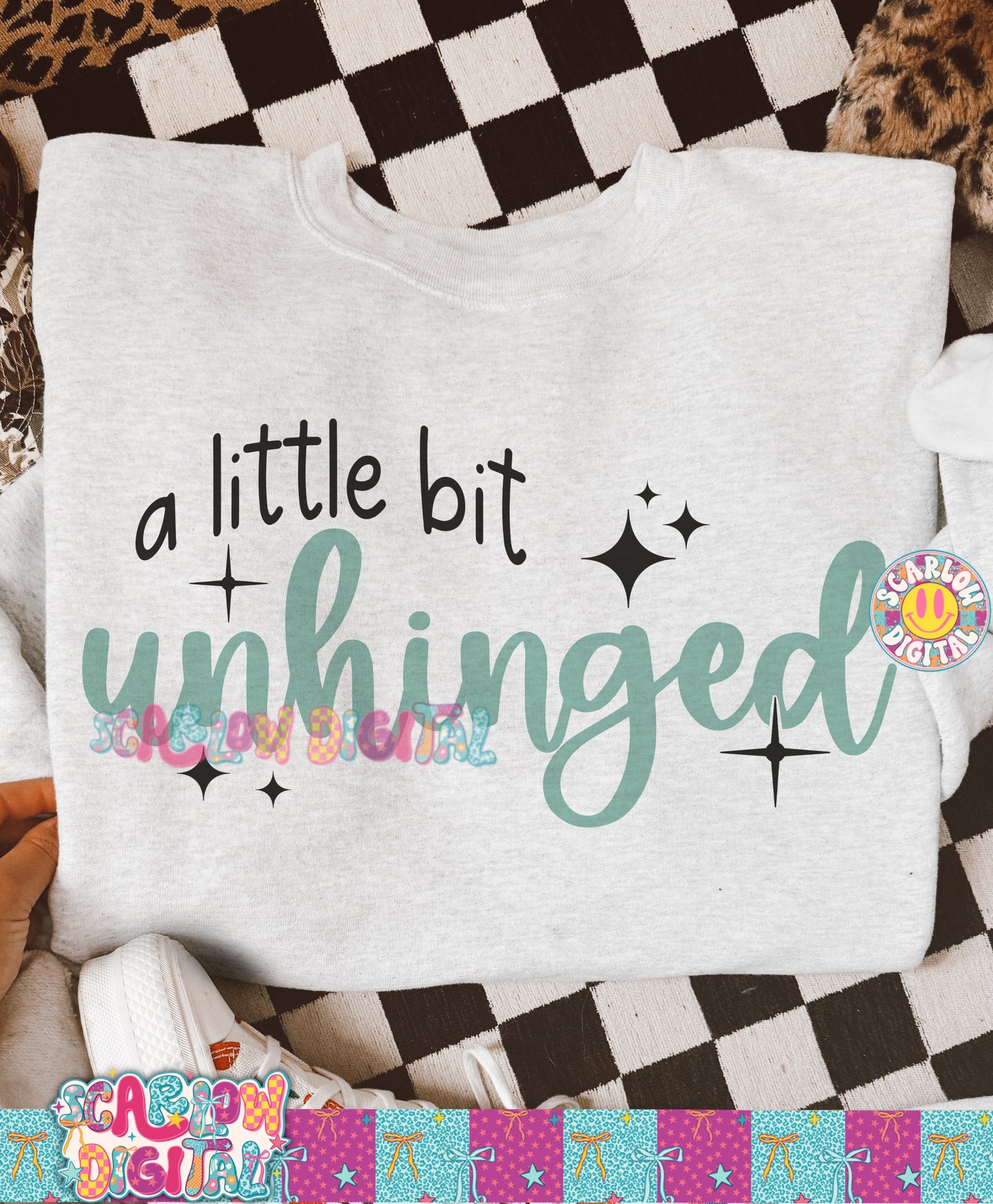 A Little Bit Unhinged PNG Digital Design