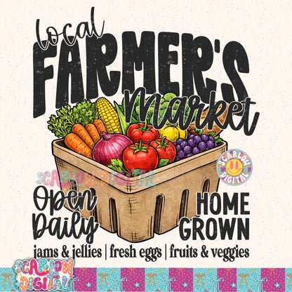 Local Farmer's Market PNG Digital Design