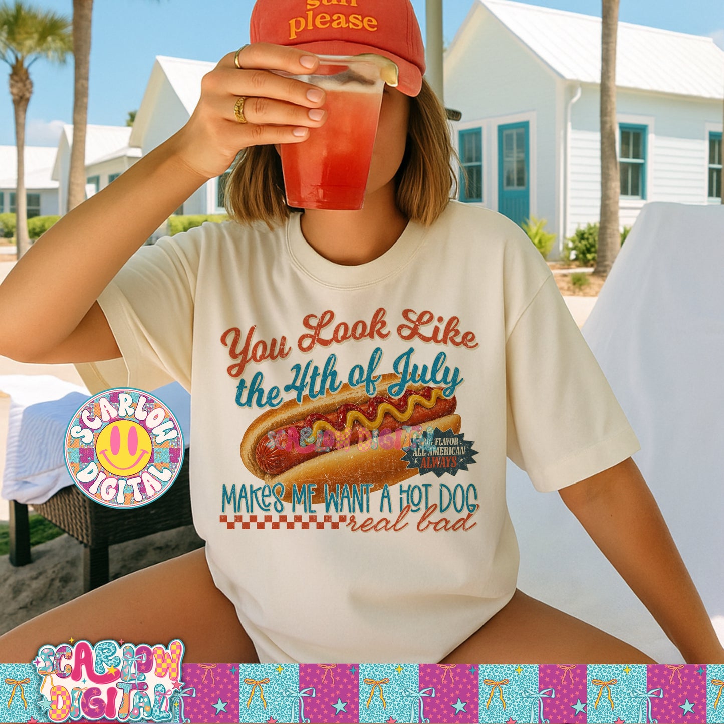 You Look Like the 4th of July Makes Me Want a Hot Dog Real Bad PNG Digital Design