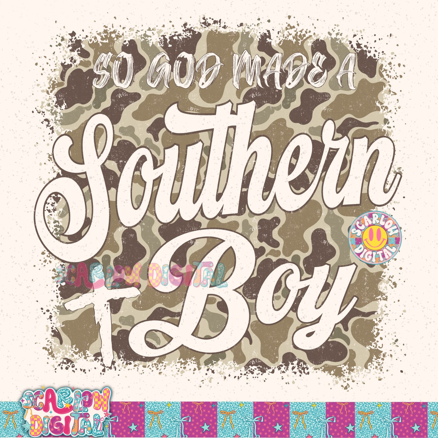 So God Made a Southern Boy PNG Digital Design