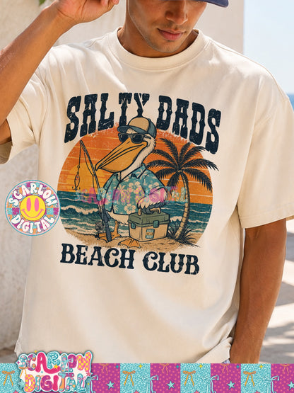 Salty Dads Beach Club PNG Digital Design