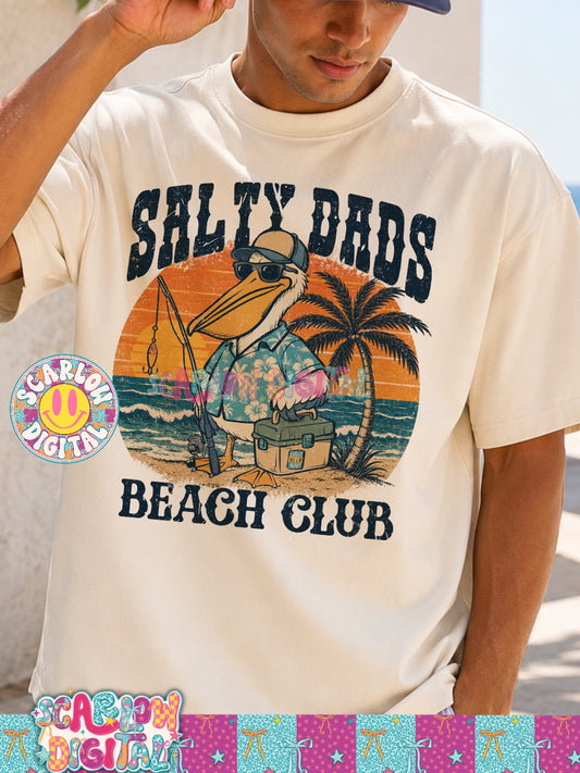 Salty Dads Beach Club PNG Digital Design