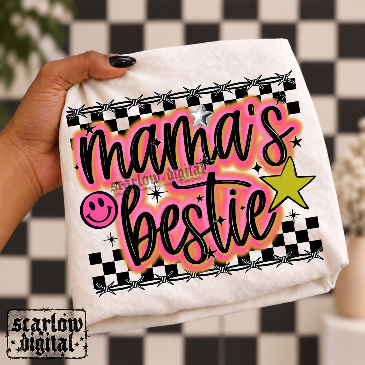 Mama's Bestie PNG Digital Design