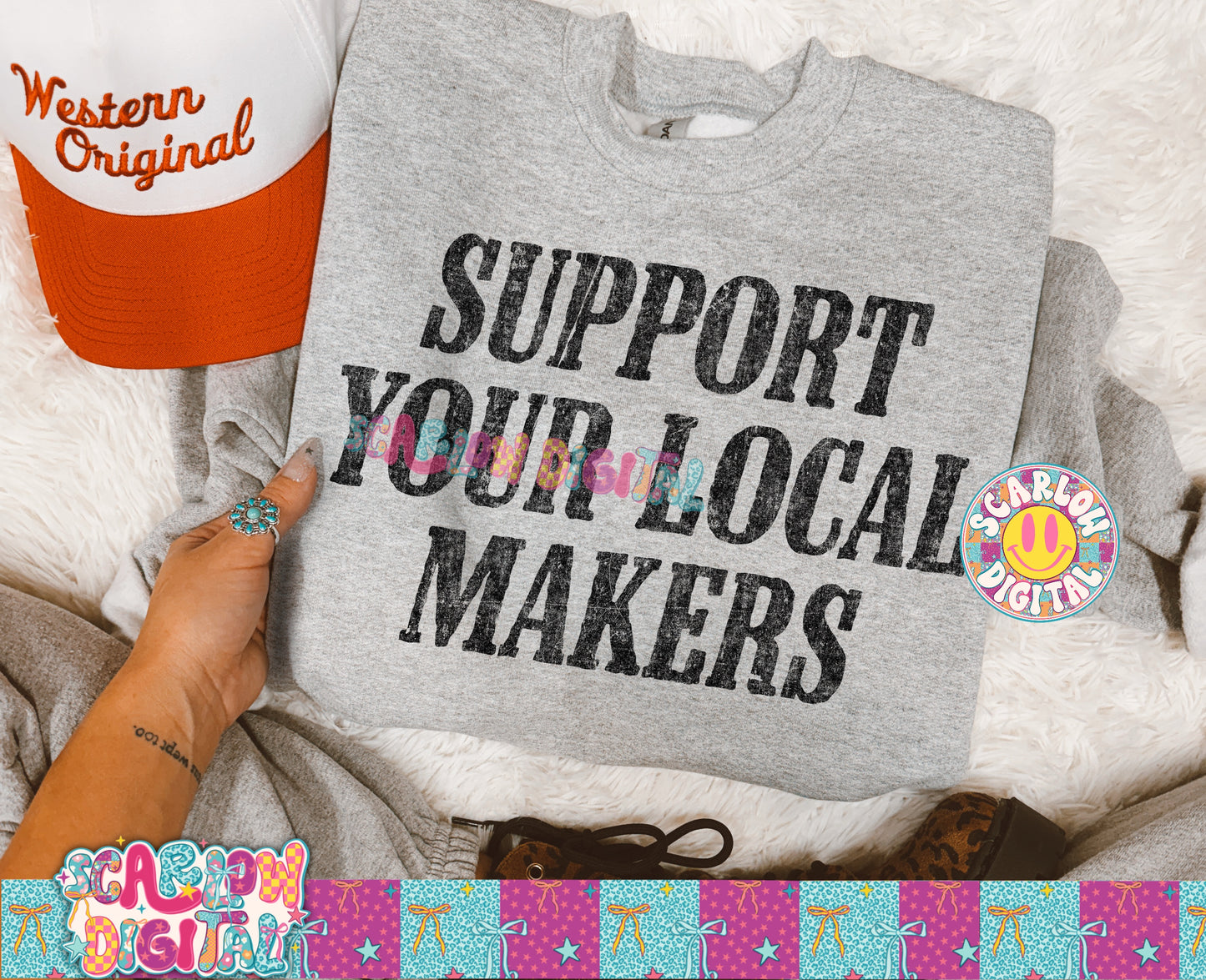 Support Your Local Makers PNG Digital Design
