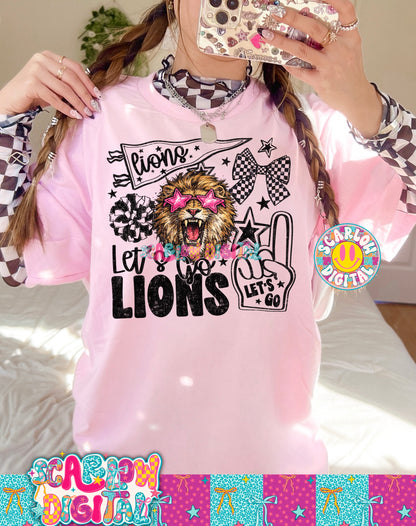 Lions Mascot PNG Digital Design