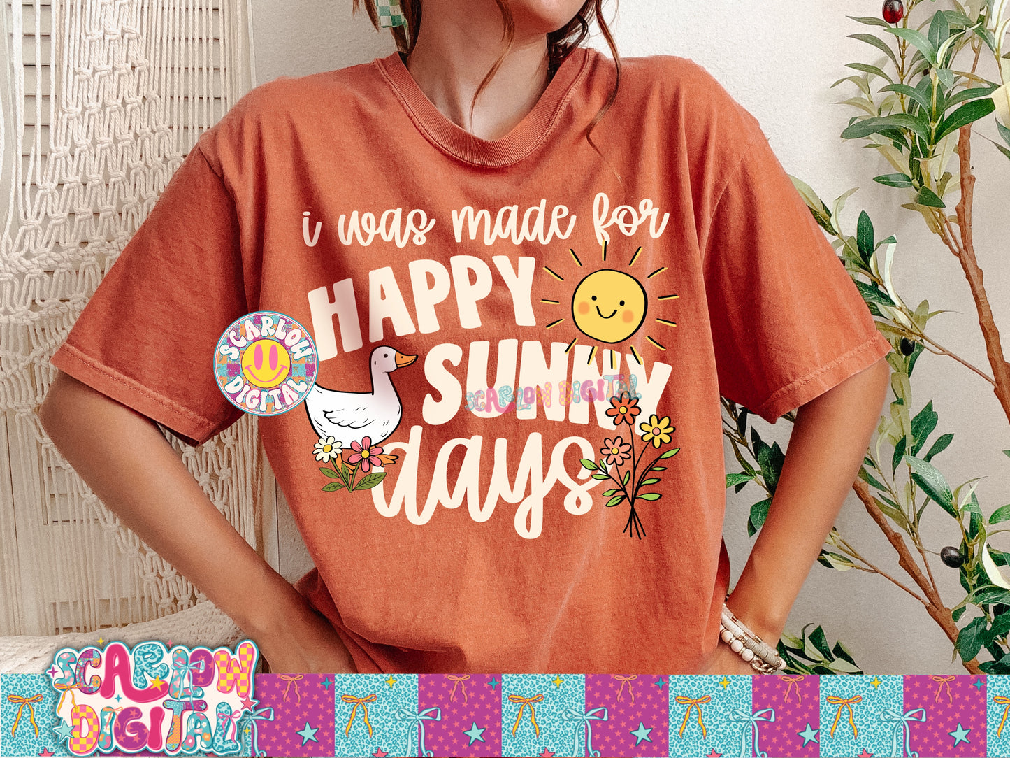 I Was Made For Happy Sunny Days PNG Digital Design