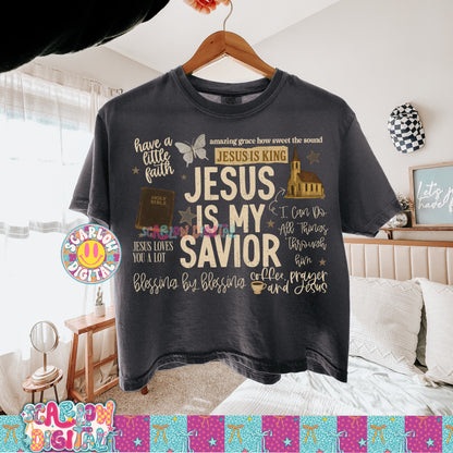 Jesus is My Savior PNG Digital Design