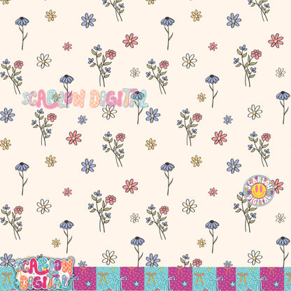 Floral Seamless Pattern Digital Design