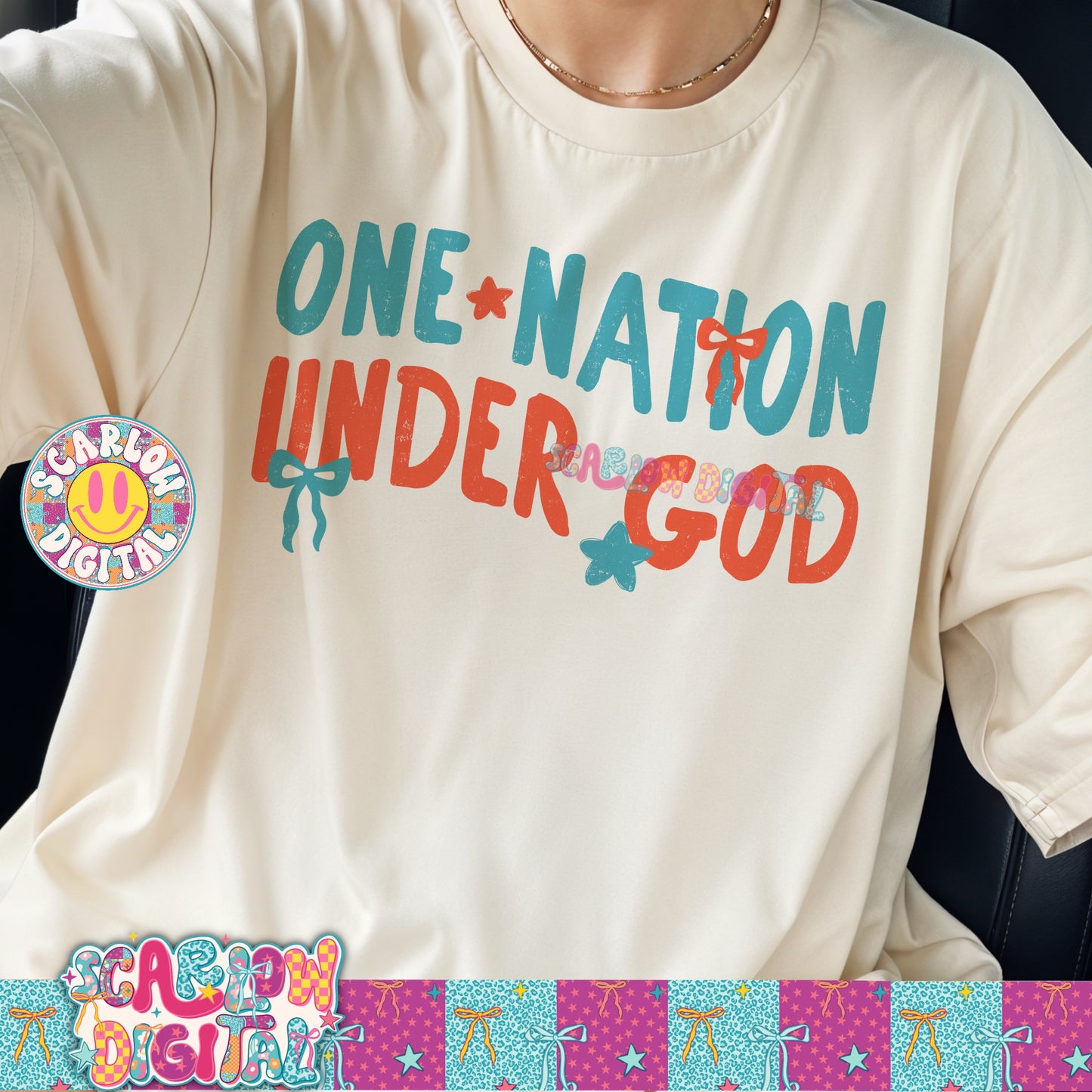 One Nation Under God PNG Digital Design