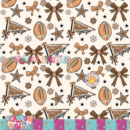 Touchdown Season Seamless Pattern Digital Design
