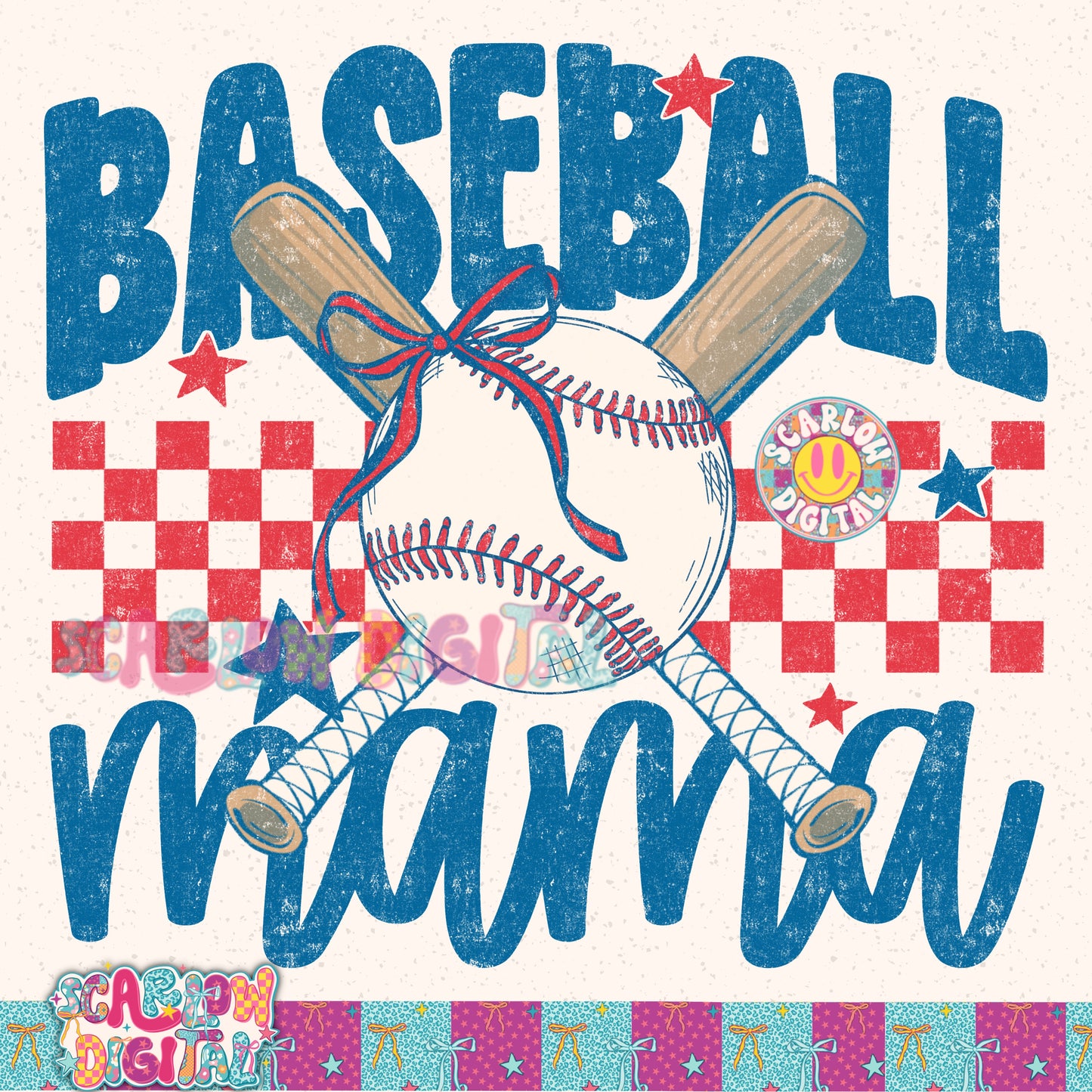 Baseball Mama PNG Digital Design