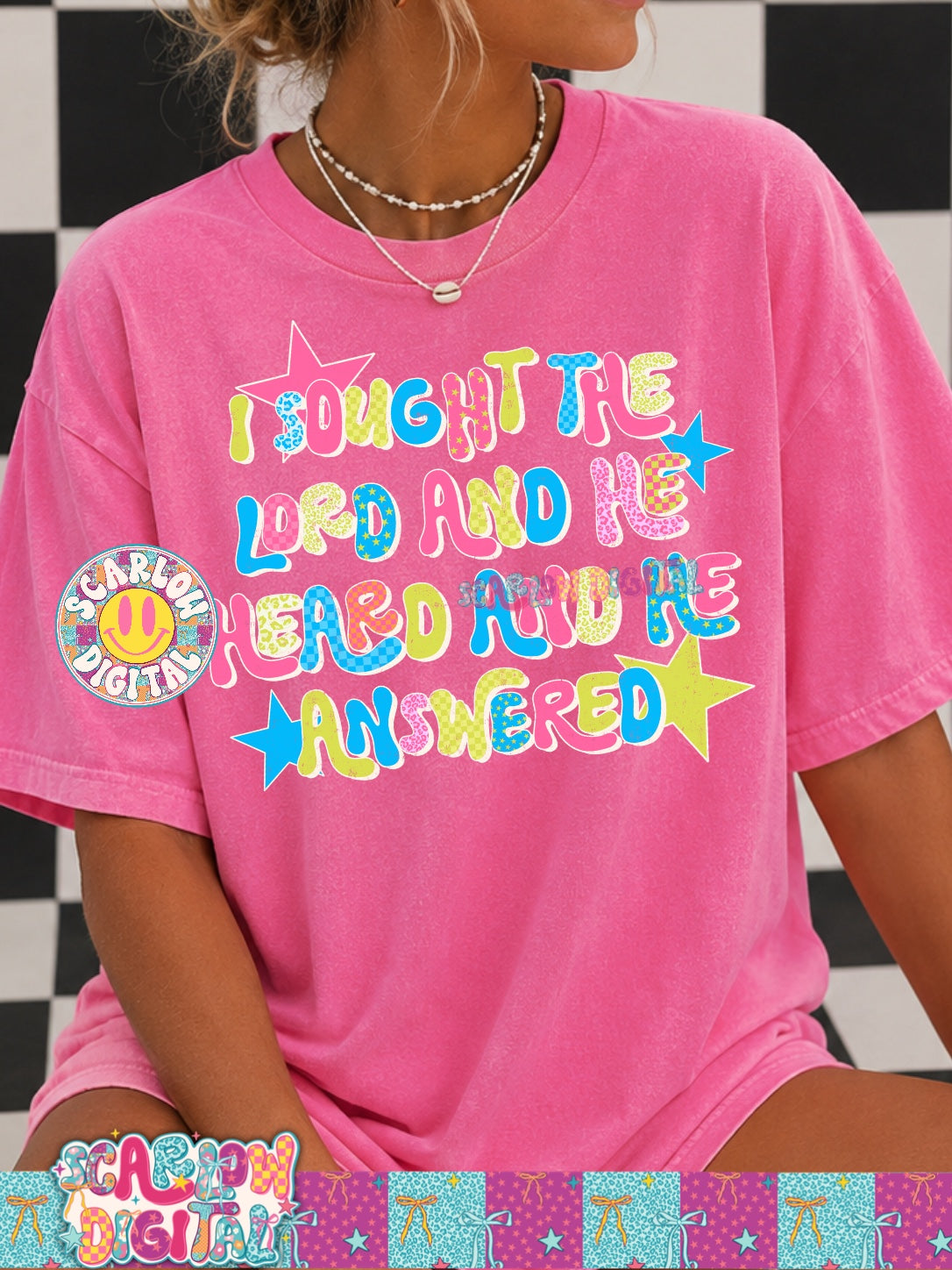 I Sought the Lord and He Heard and He Answered PNG Digital Design