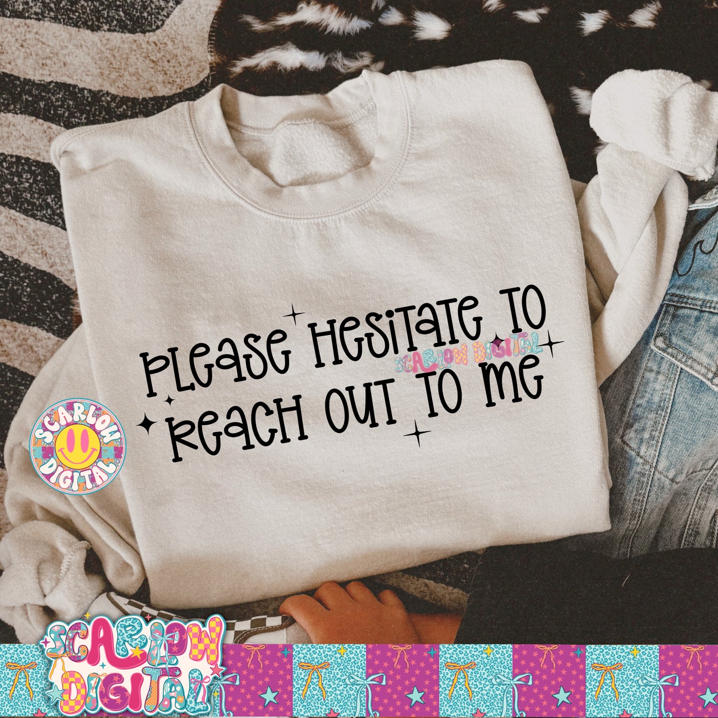 Please Hesitate to Reach Out to Me PNG Digital Design