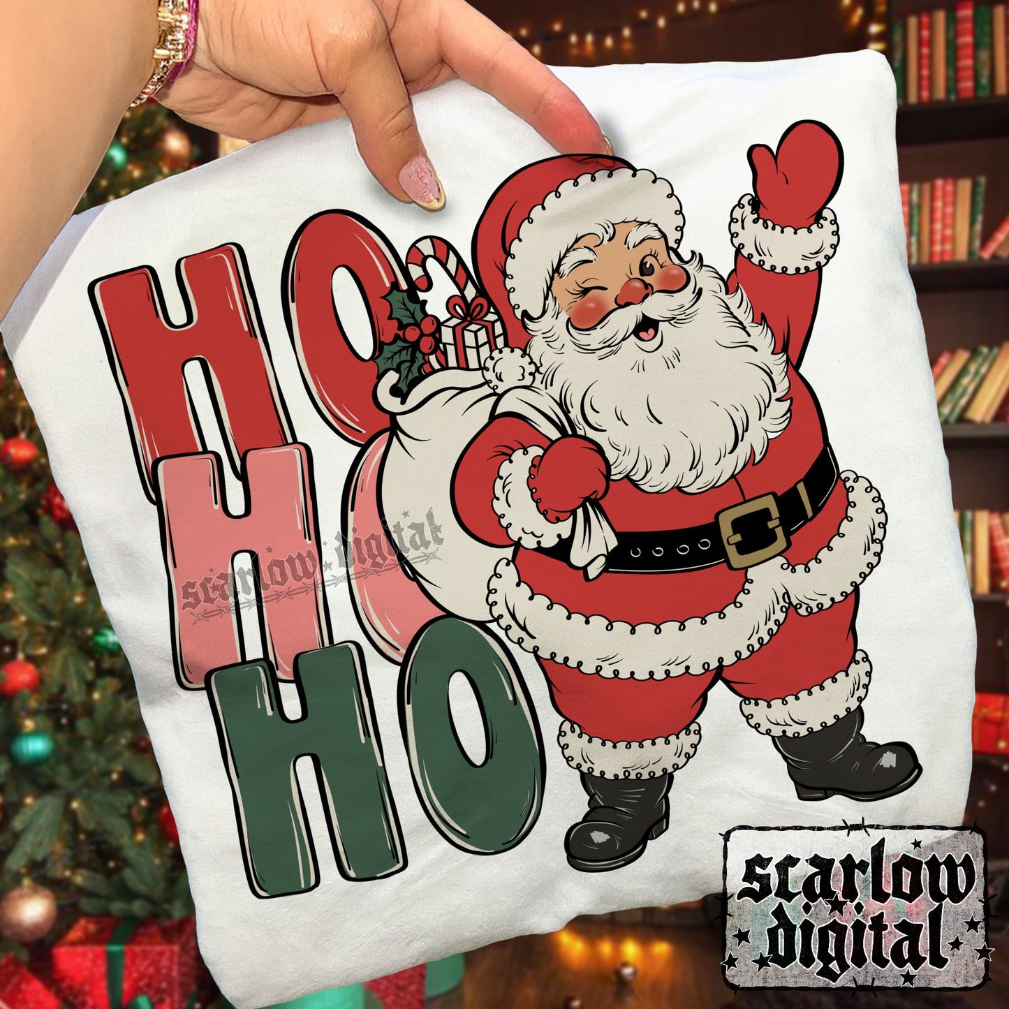 Ho Ho Ho PNG Digital Design