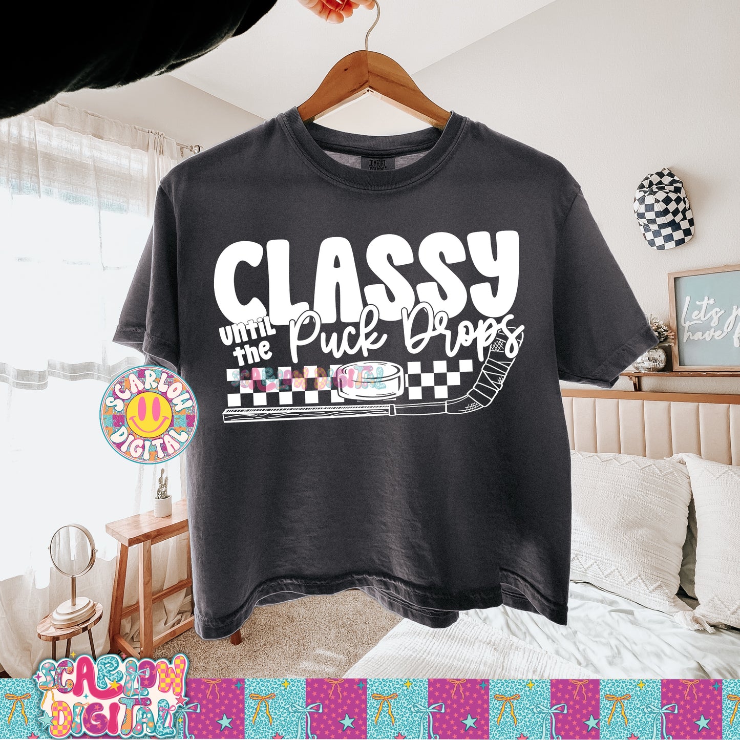 Classy Until the Puck Drops Hockey PNG Digital Design