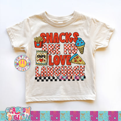 Snacks Are My Love Language PNG Digital Design