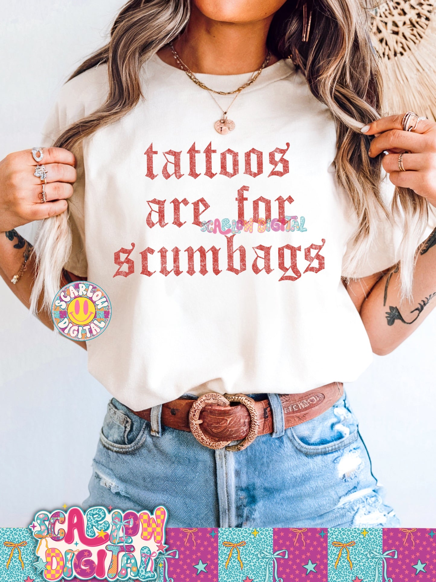 Tattoos Are For Scumbags PNG Digital Design