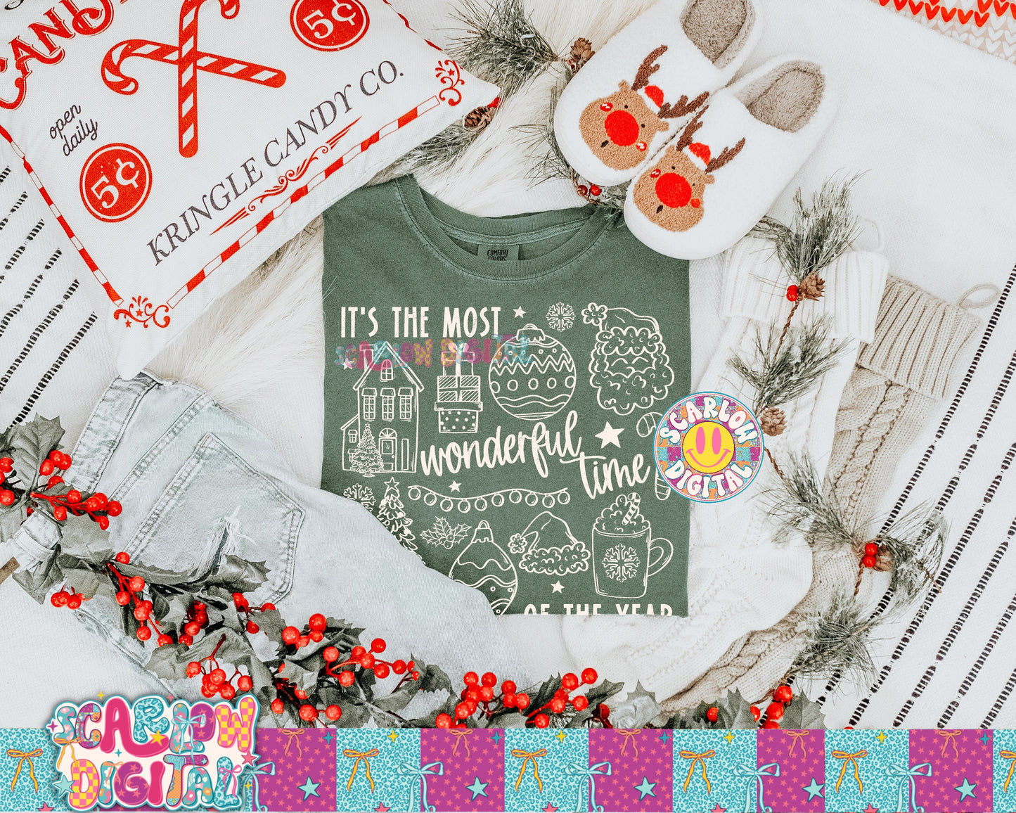 It's the Most Wonderful Time of the Year PNG Digital Design