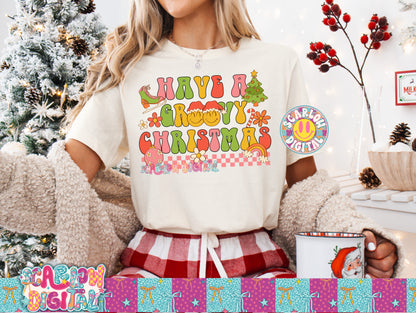 Have a Groovy Christmas PNG Digital Design