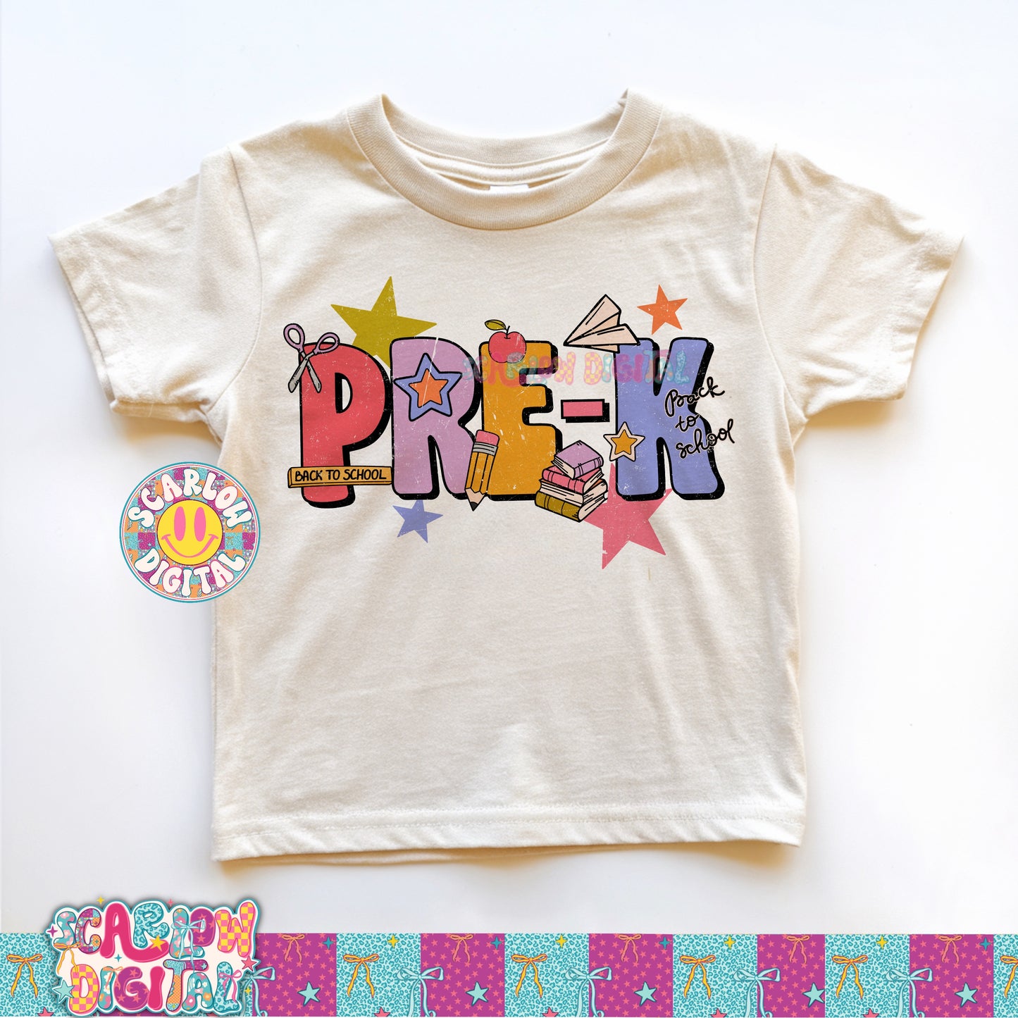 Pre-K Back to School PNG Digital Design
