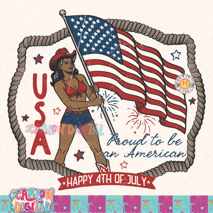 Proud to Be an American PNG Digital Design
