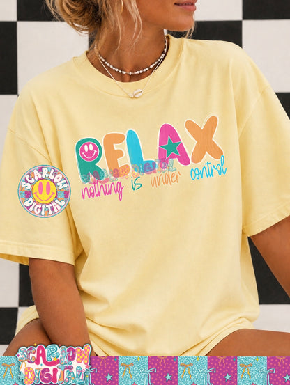 Relax Nothing is Under Control PNG Digital Design