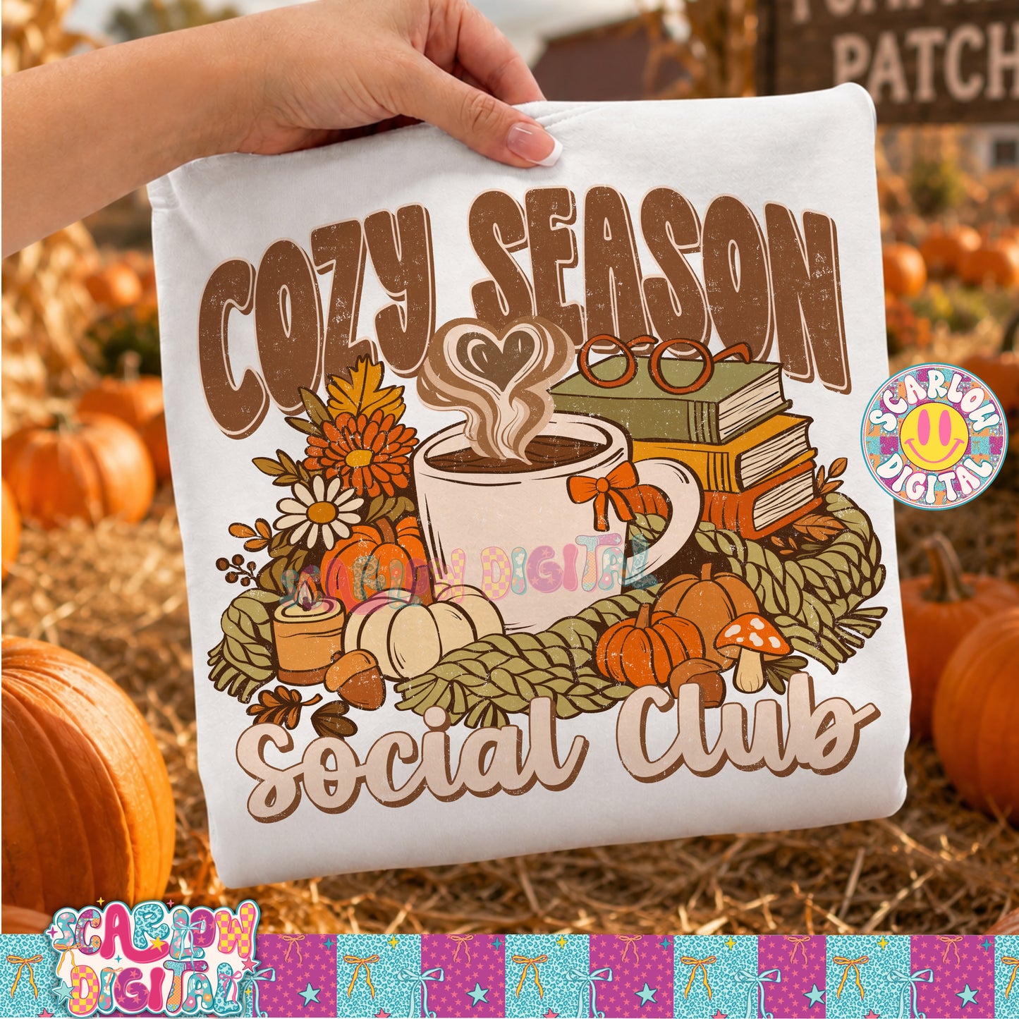 Cozy Season Social Club PNG Digital Design