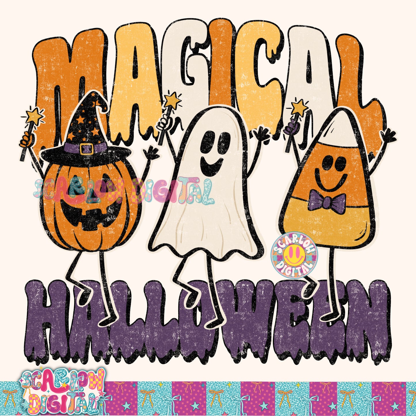 Magical Halloween PNG Digital Design