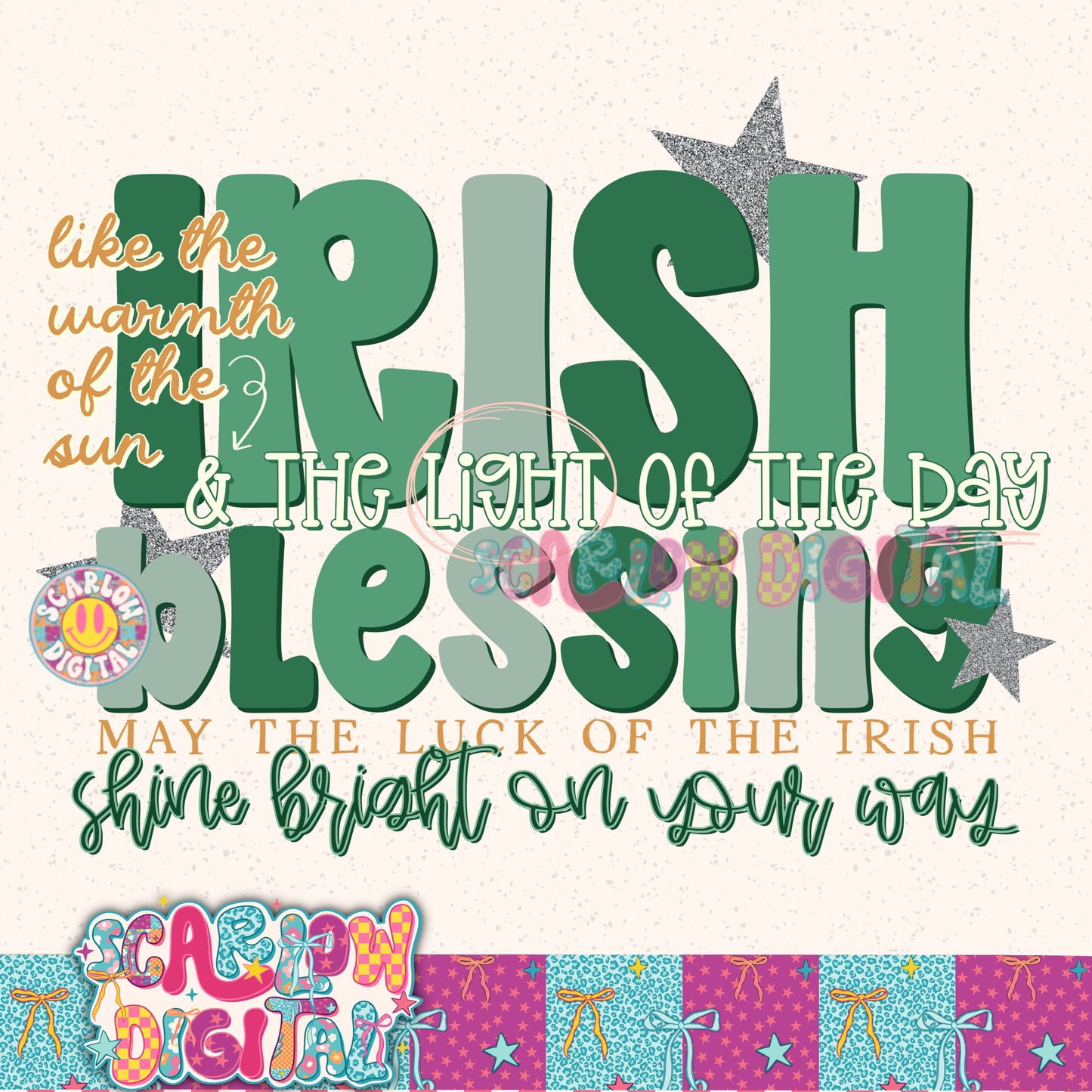 Irish Blessing PNG Digital Design