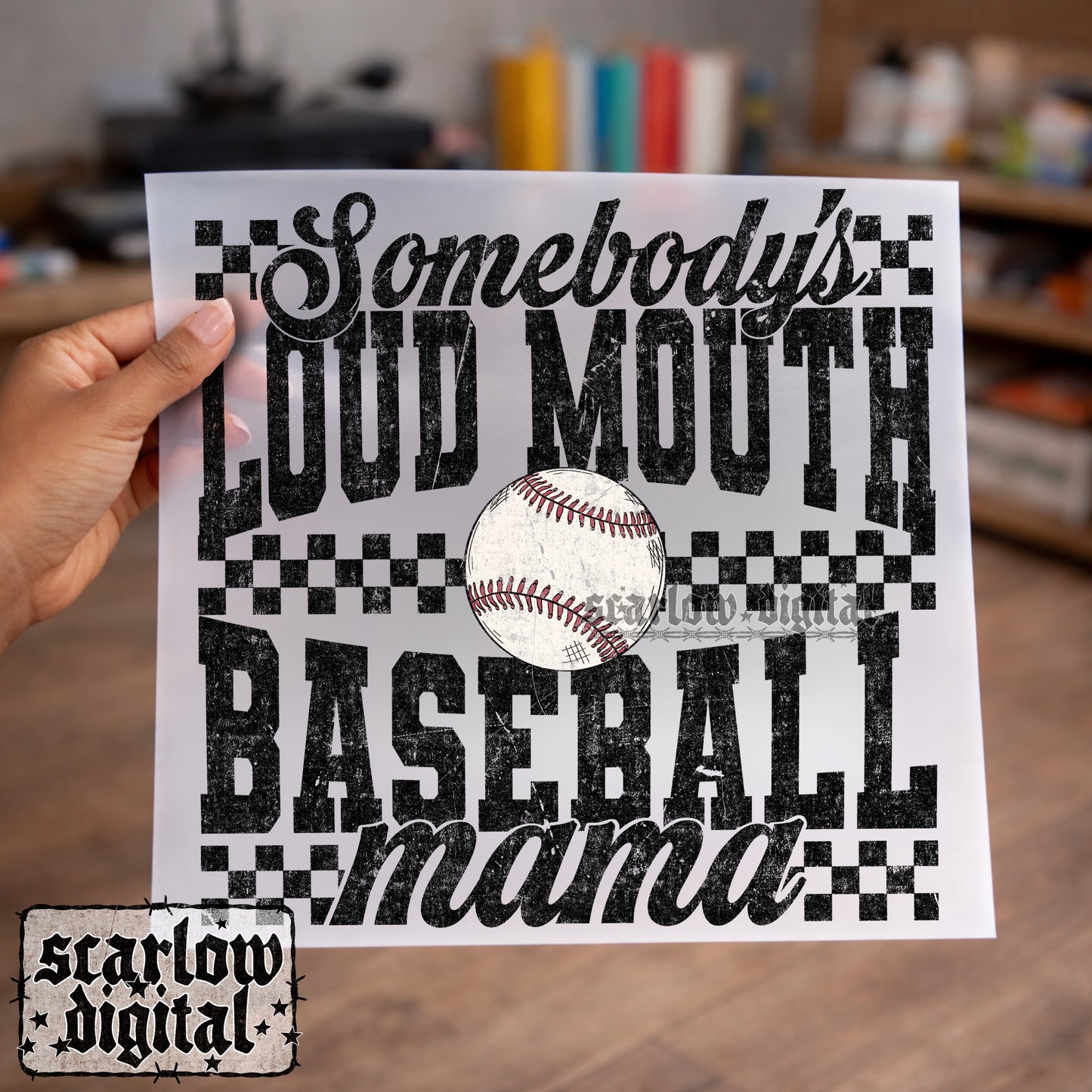 Baseball Mama PNG Digital Design