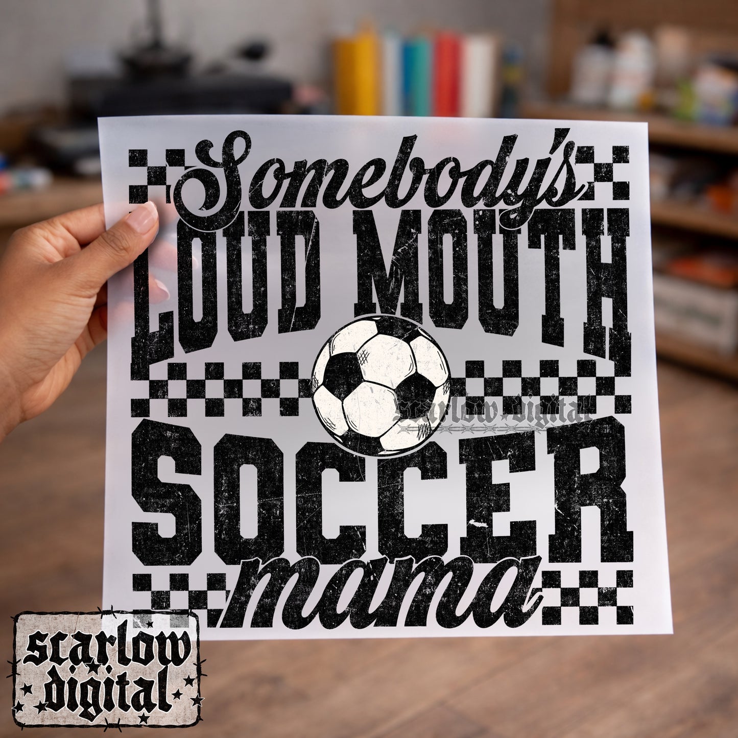 Soccer Mama PNG Digital Design