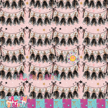 Skeleton Garland Seamless Pattern Digital Design