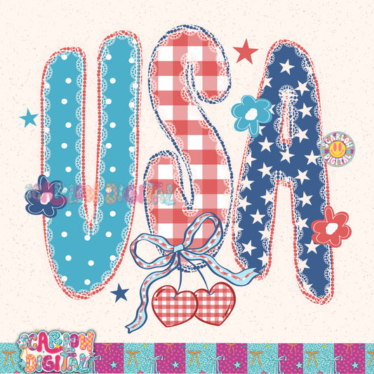 Coquette USA PNG Digital Design