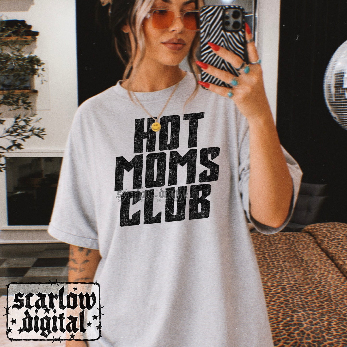 Hot Moms Club PNG Digital Design