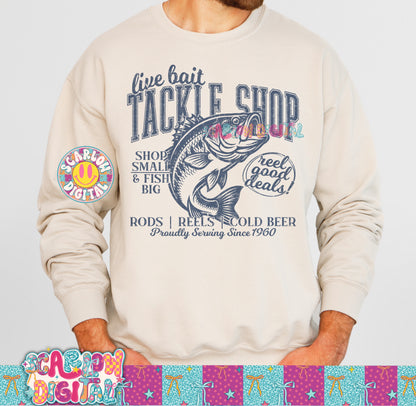 Live Bait Tackle Shop PNG Digital Design
