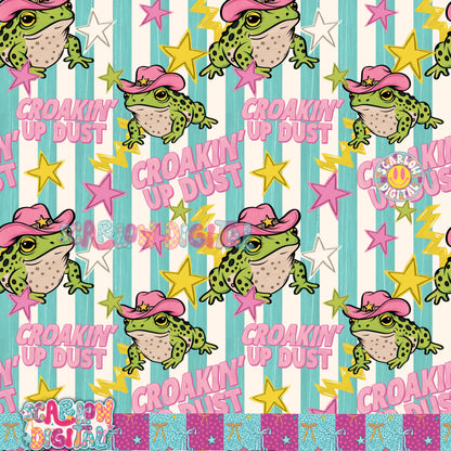 Croakin' Up Dust Seamless Pattern Digital Design