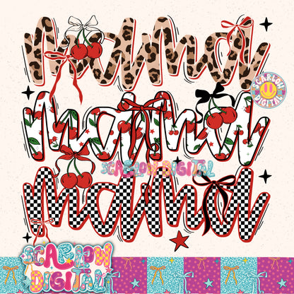 Cherry Mama PNG Digital Design