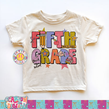 Fifth Grade Back to School PNG Digital Design